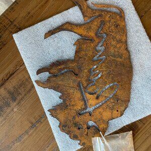 Rustic metal Buffalo sign